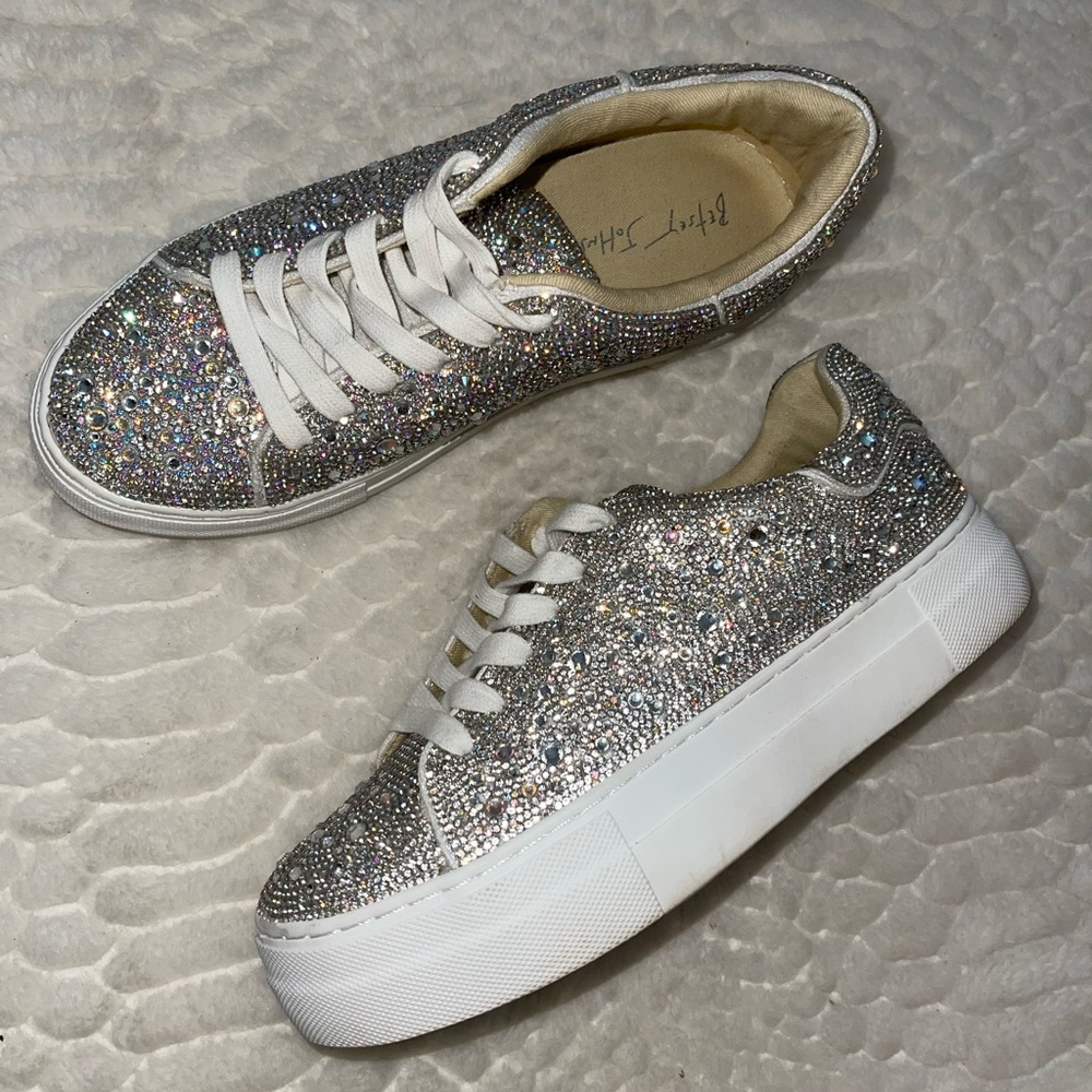 SOLD Women’s size 7 Betsy Johnson Rhinestone Sneakers